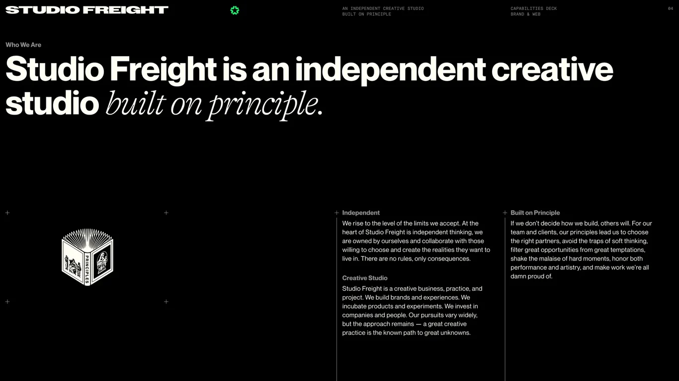 Studio built on principle and independent thinking