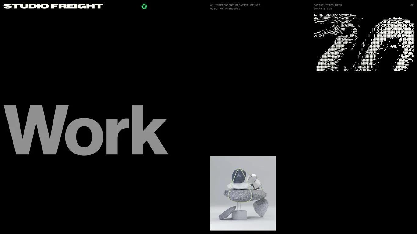 Work portfolio section divider