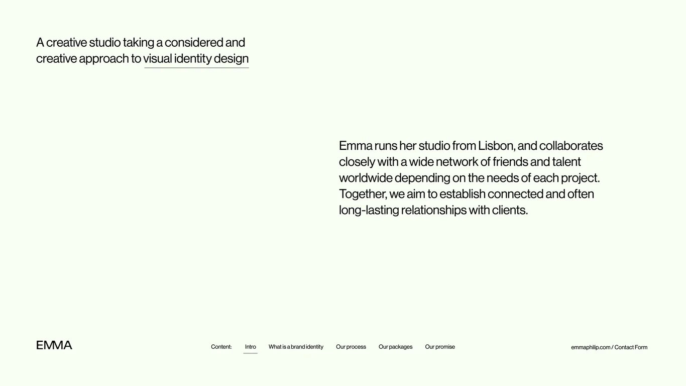 Studio approach and client relationships