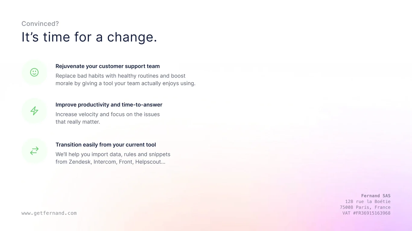 It's time for a change — rejuvenate your support team