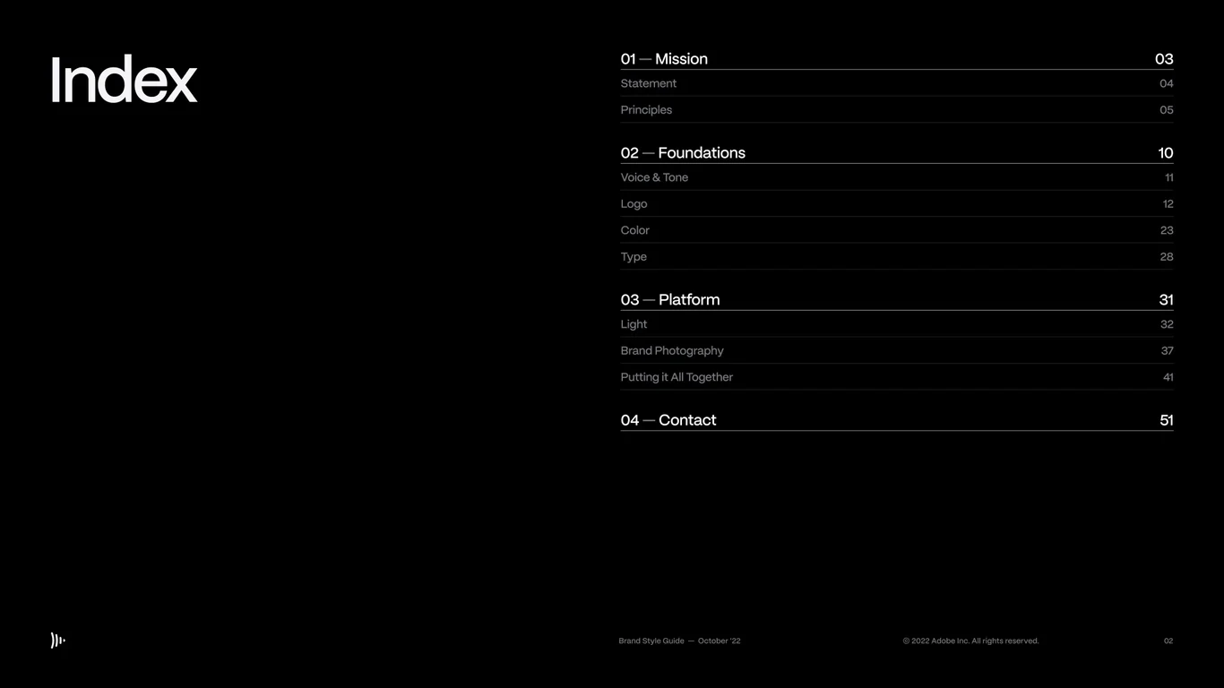 Contents overview and navigation