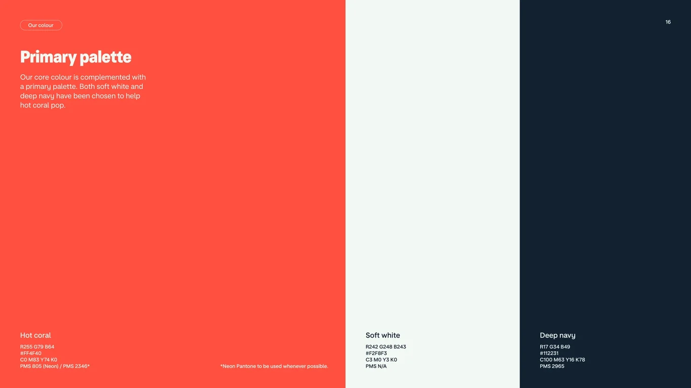 Primary Color Palette Specifications
