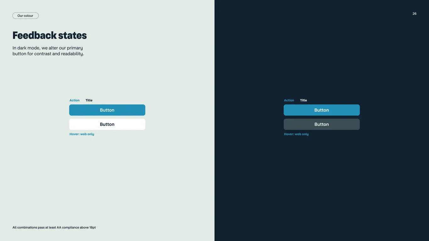 Feedback states for interactive elements