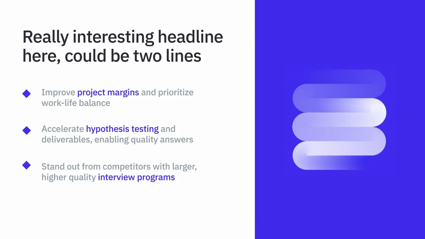 Improve margins and accelerate hypothesis testing