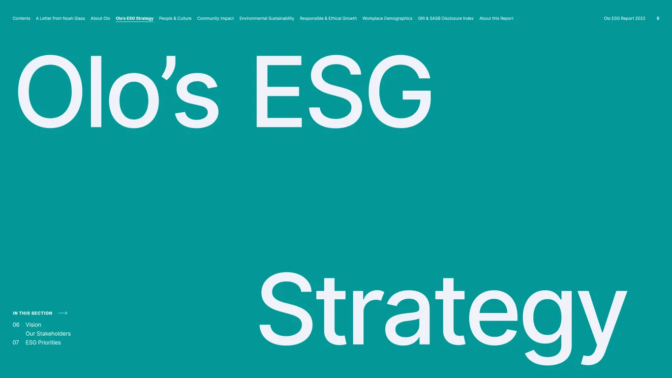 ESG Strategy and priorities