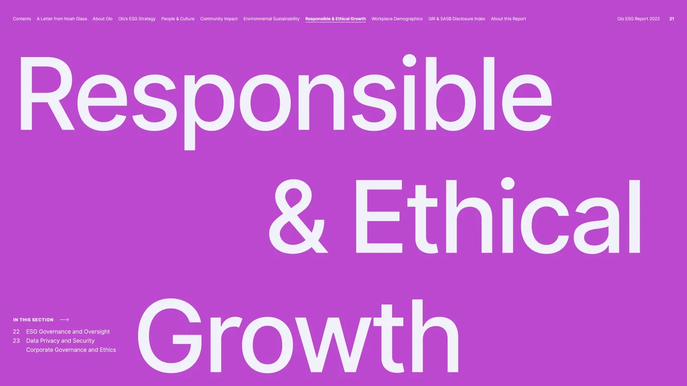 Responsible and ethical growth