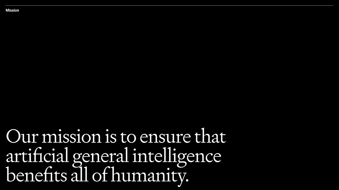 Mission to ensure AGI benefits humanity