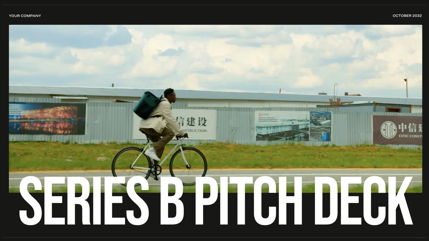 Series B Pitch Deck Template deck cover