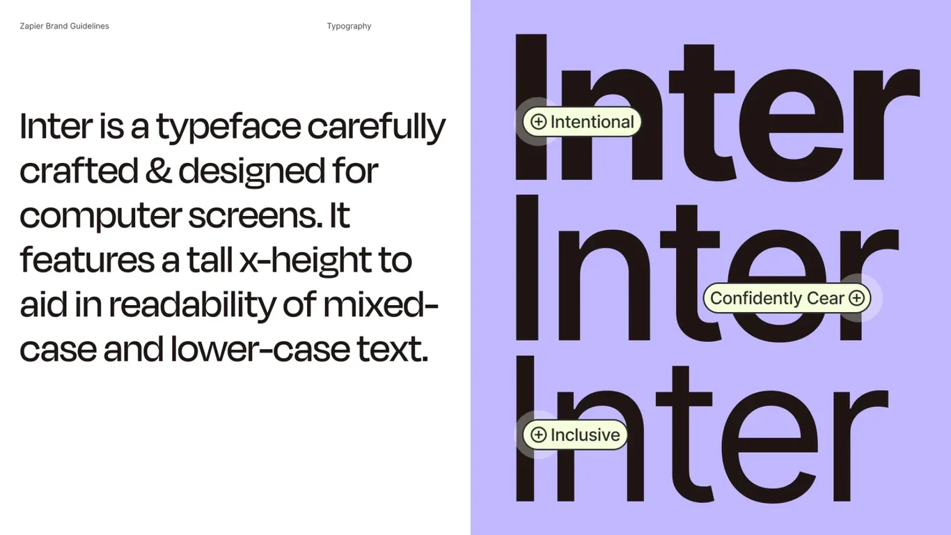 Inter typeface for screen readability