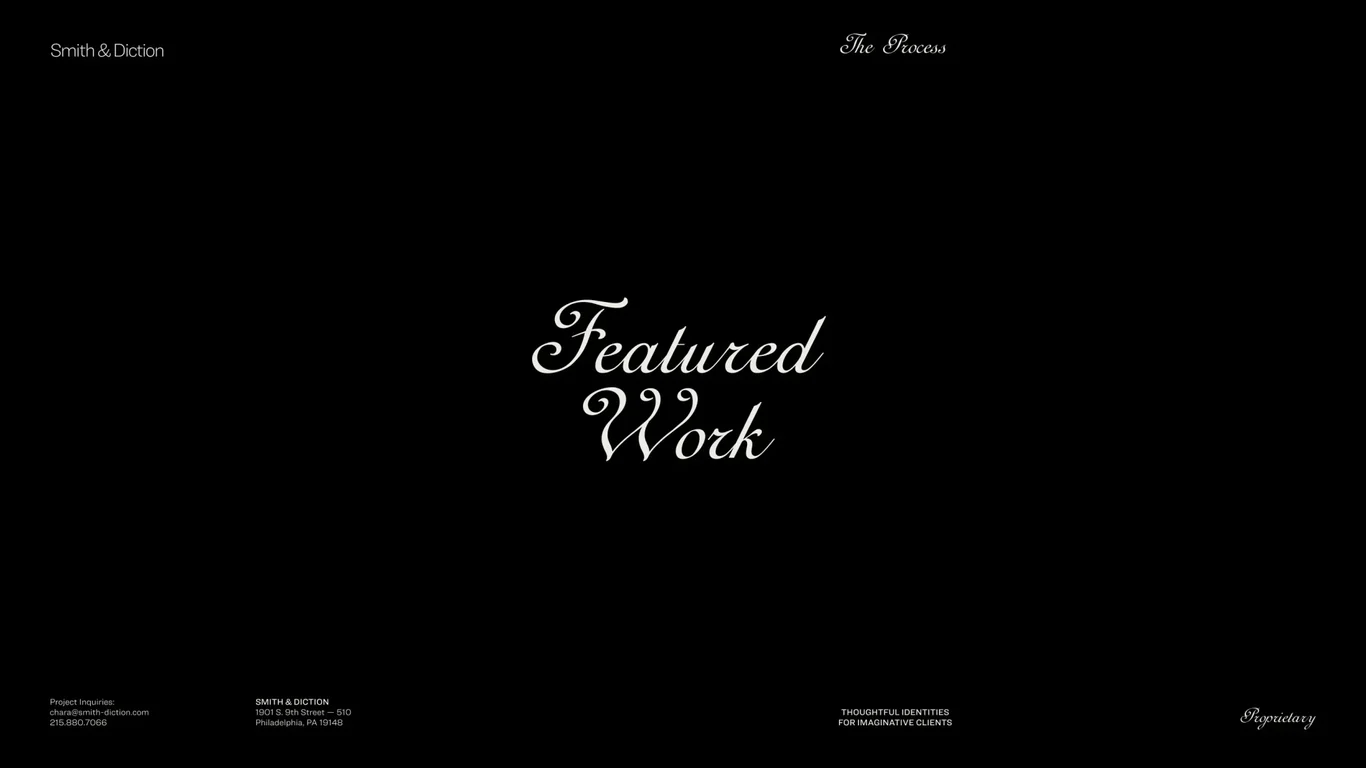 Featured work — process and outcomes section