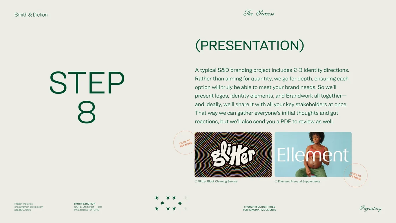 Step 8 — presentation and client feedback process