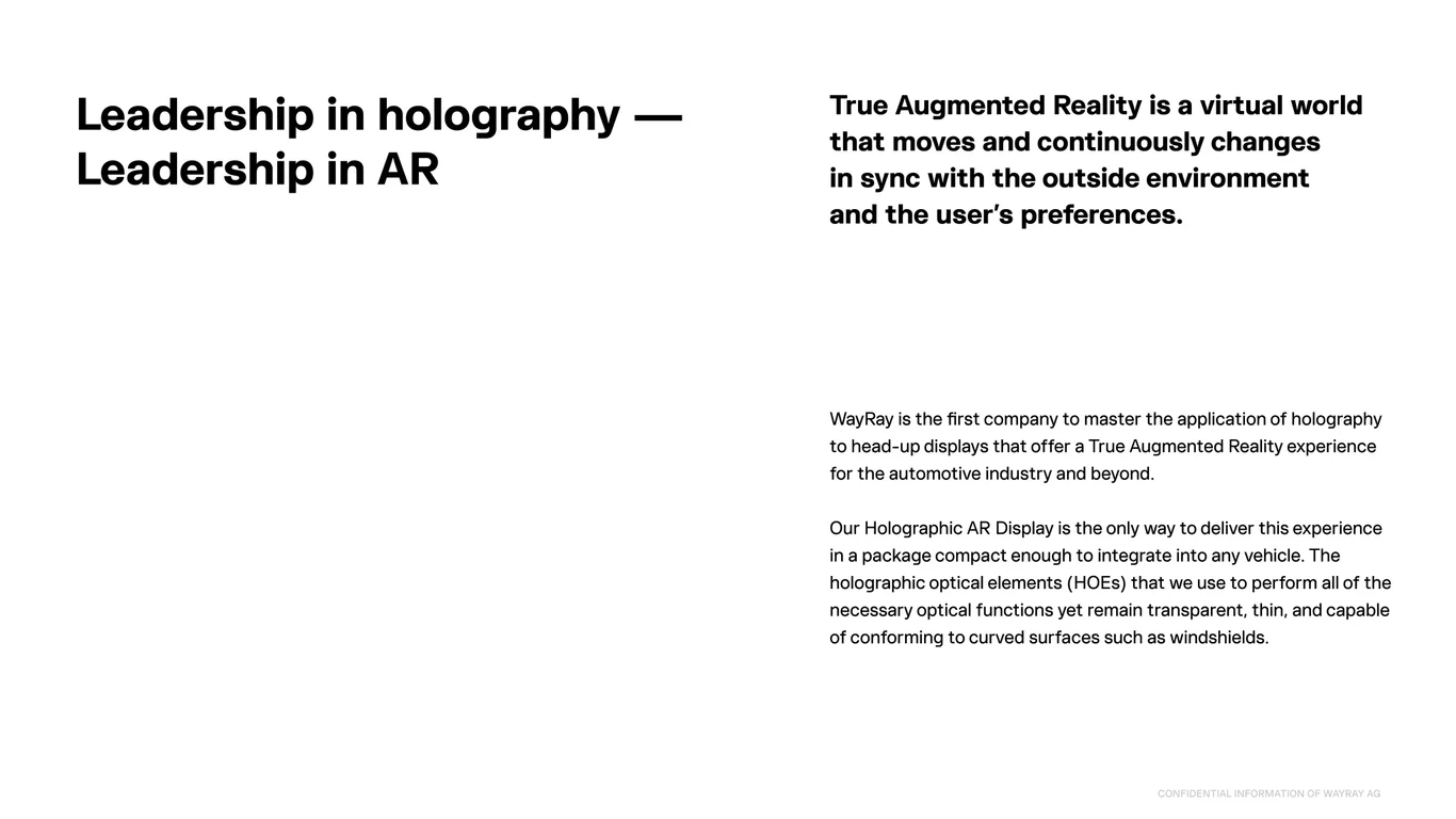 WayRay leads in holography for true augmented reality