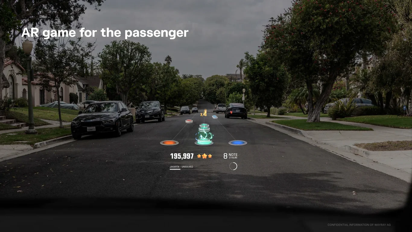 Passenger AR games and entertainment experiences