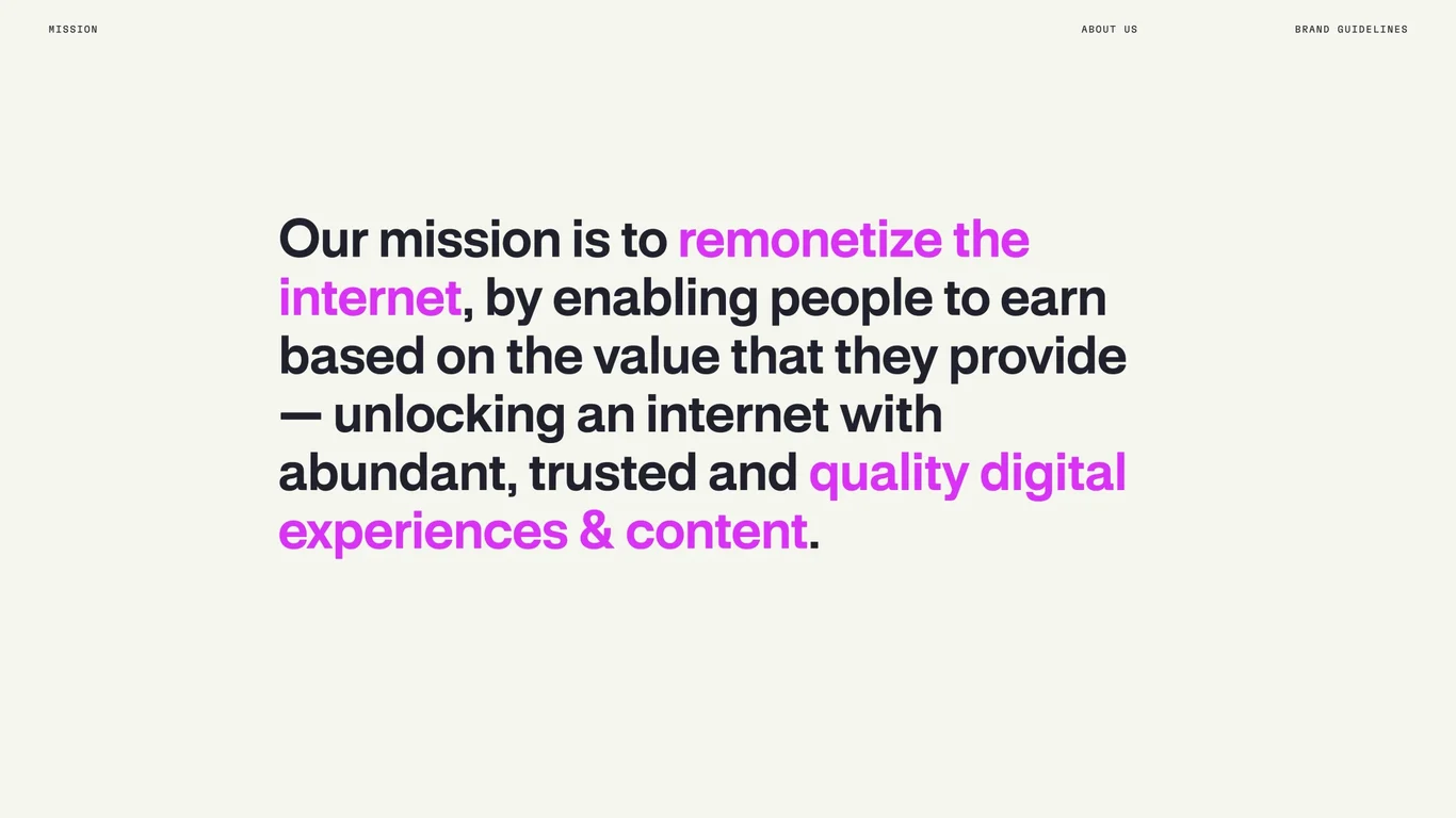 Mission: remonetize the internet