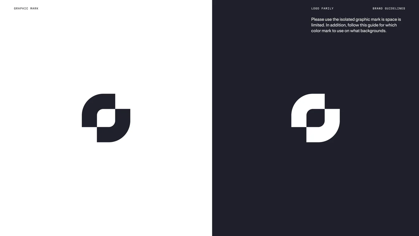 Wordmark with dark letterform