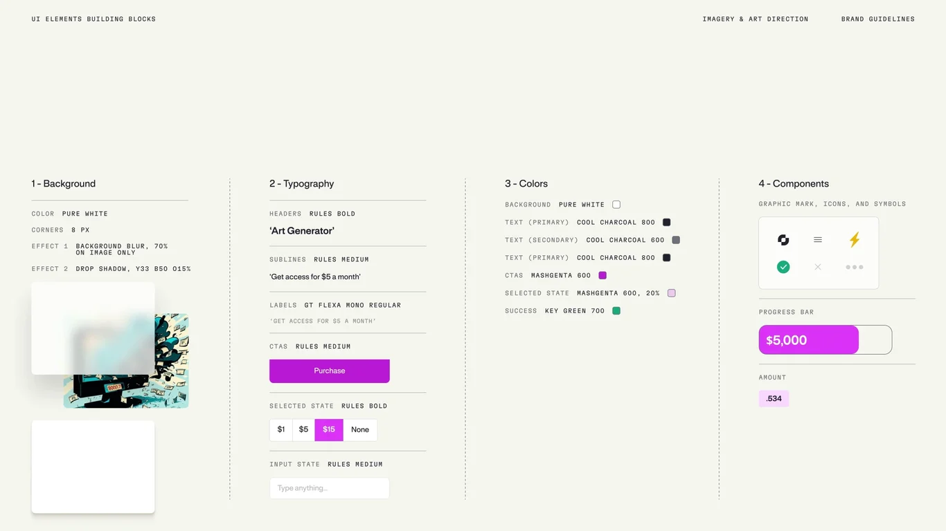 UI building blocks and component library