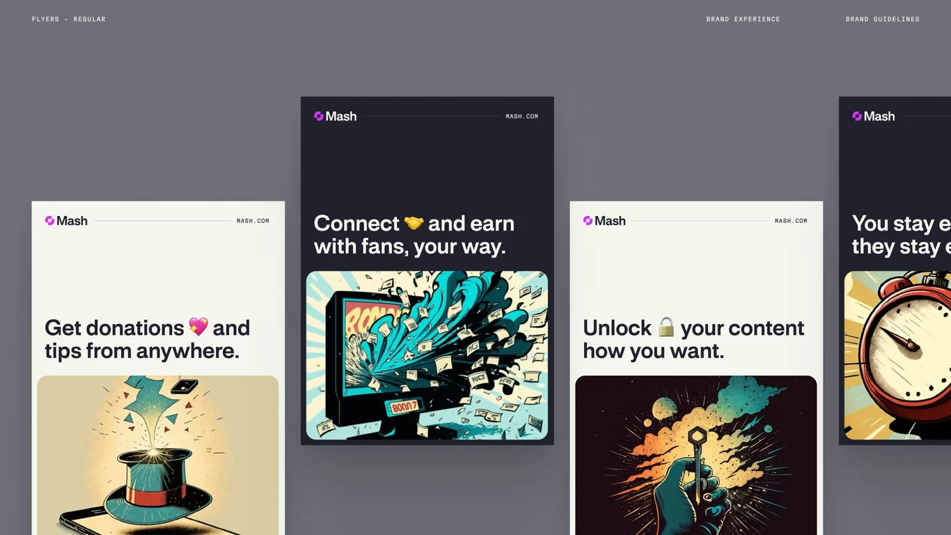 Content monetization card mockup