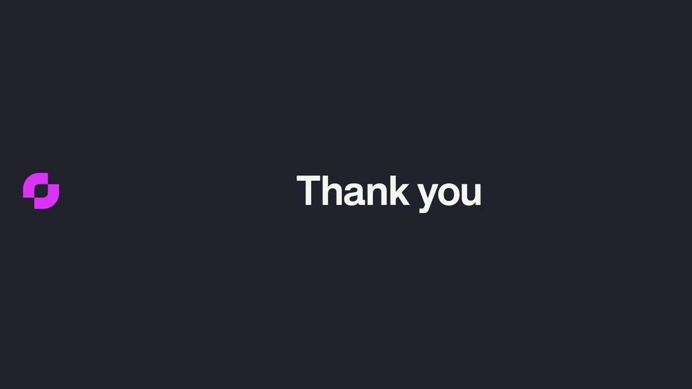 Thank you — closing slide