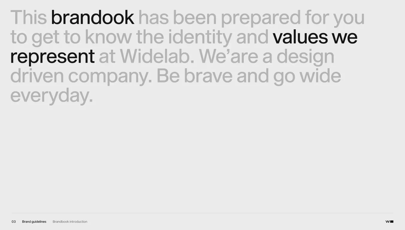 Widelabs identity and values