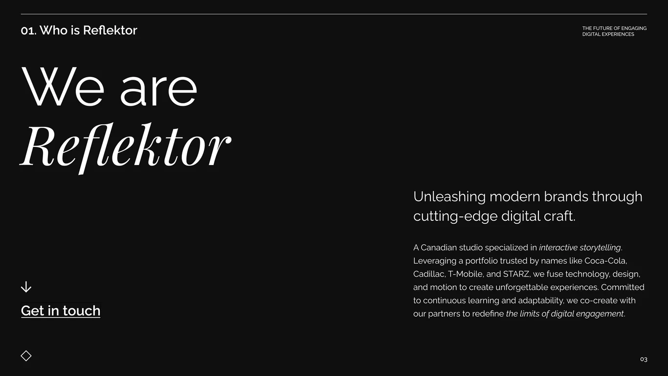 Canadian studio for digital craft and storytelling