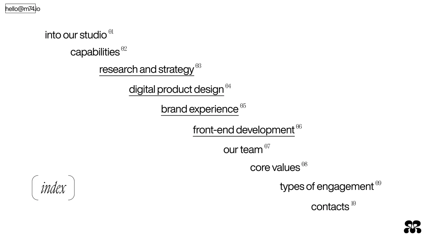 Studio capabilities span research, design, and development