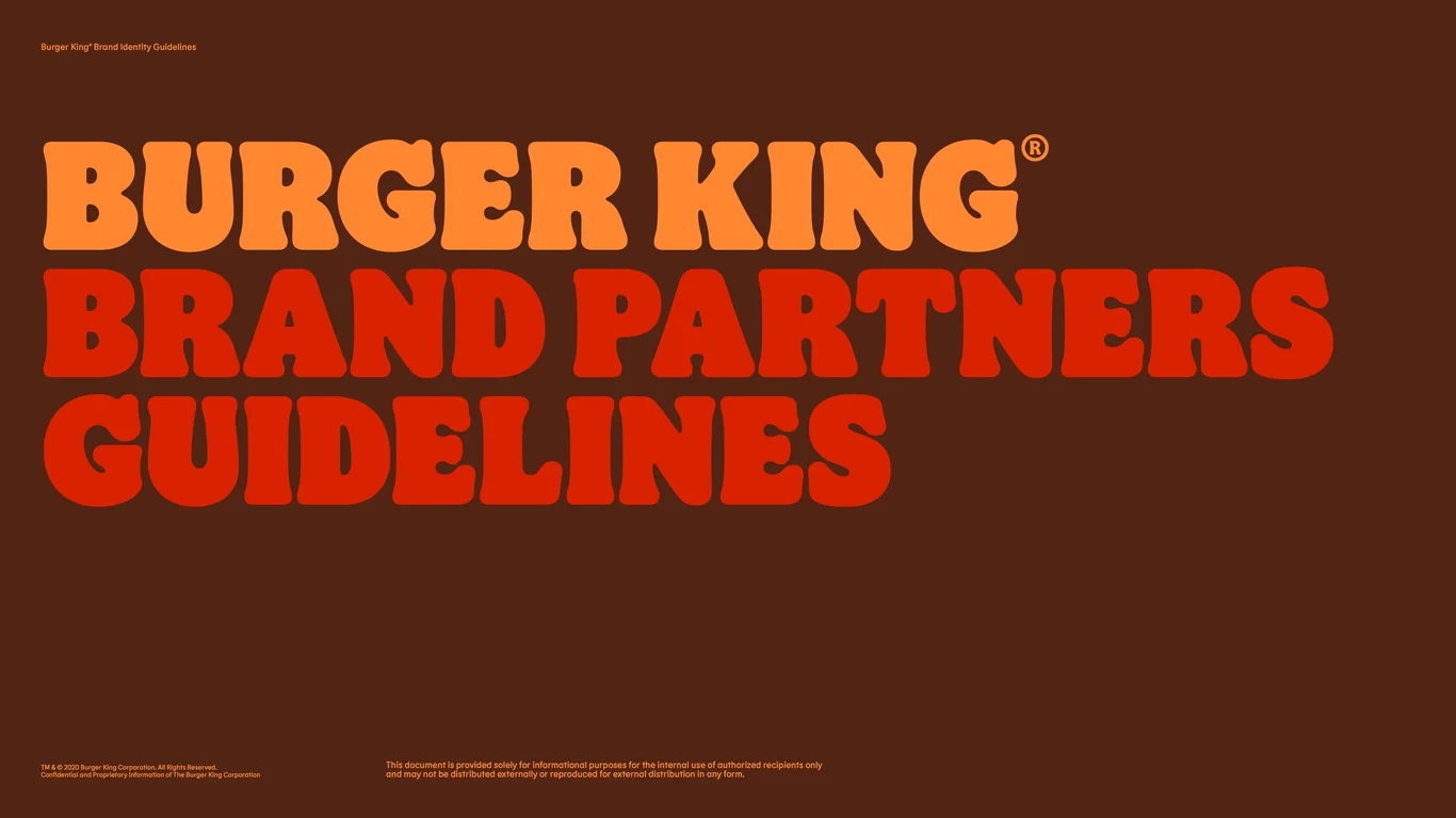 Burger King Brand Guidelines 2024 deck cover