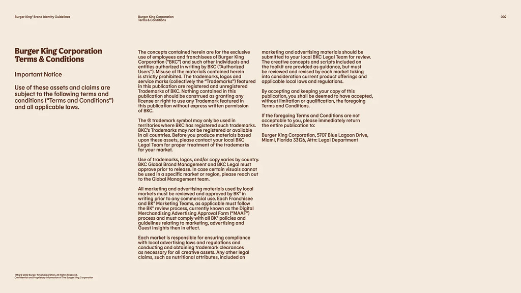 Terms and Conditions Legal Notice