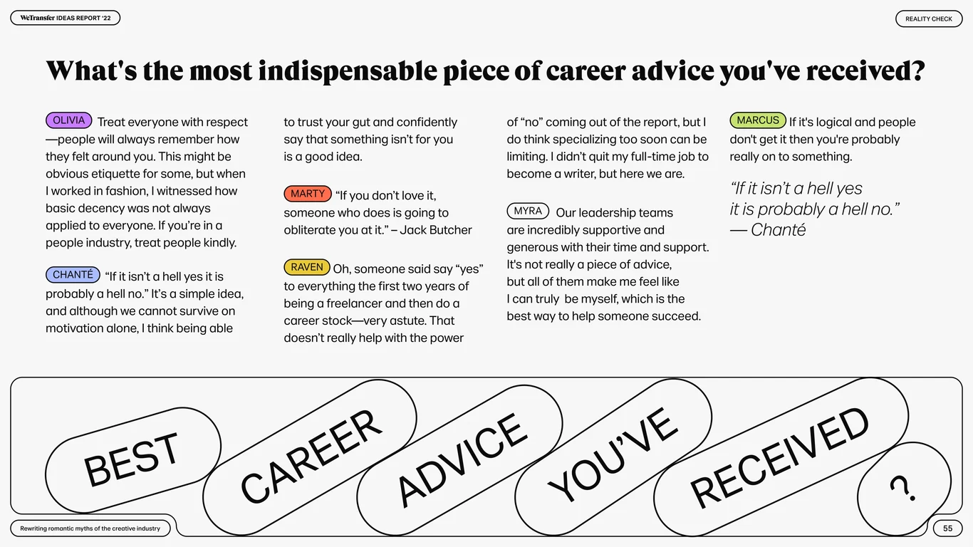 The most indispensable career advice creatives received