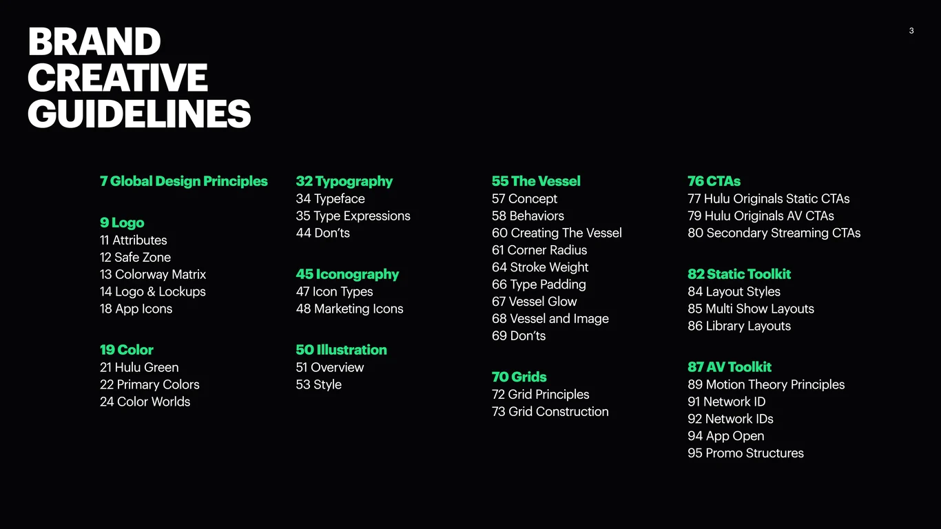 Guidelines contents and section overview