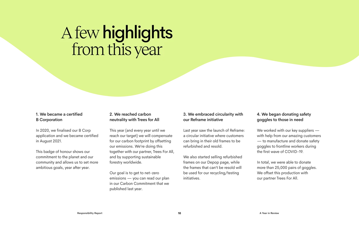 Highlights from 2020 summary