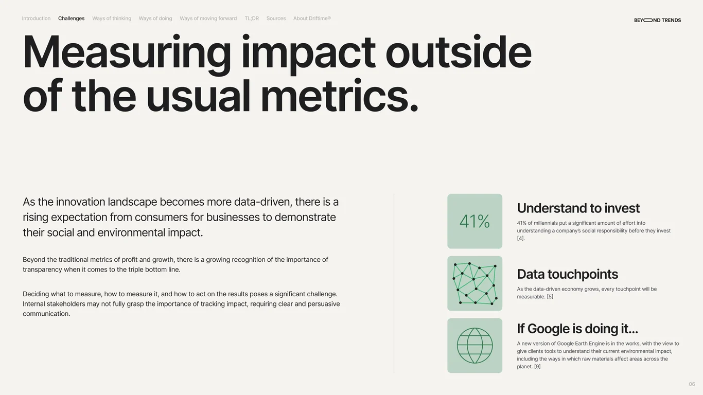 Measuring impact outside of the usual metrics