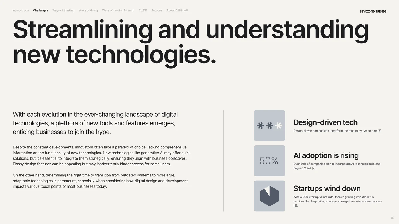 Streamlining and understanding new technologies