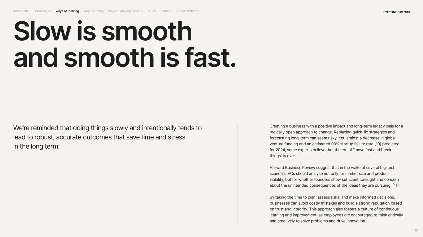 Slow is smooth and smooth is fast