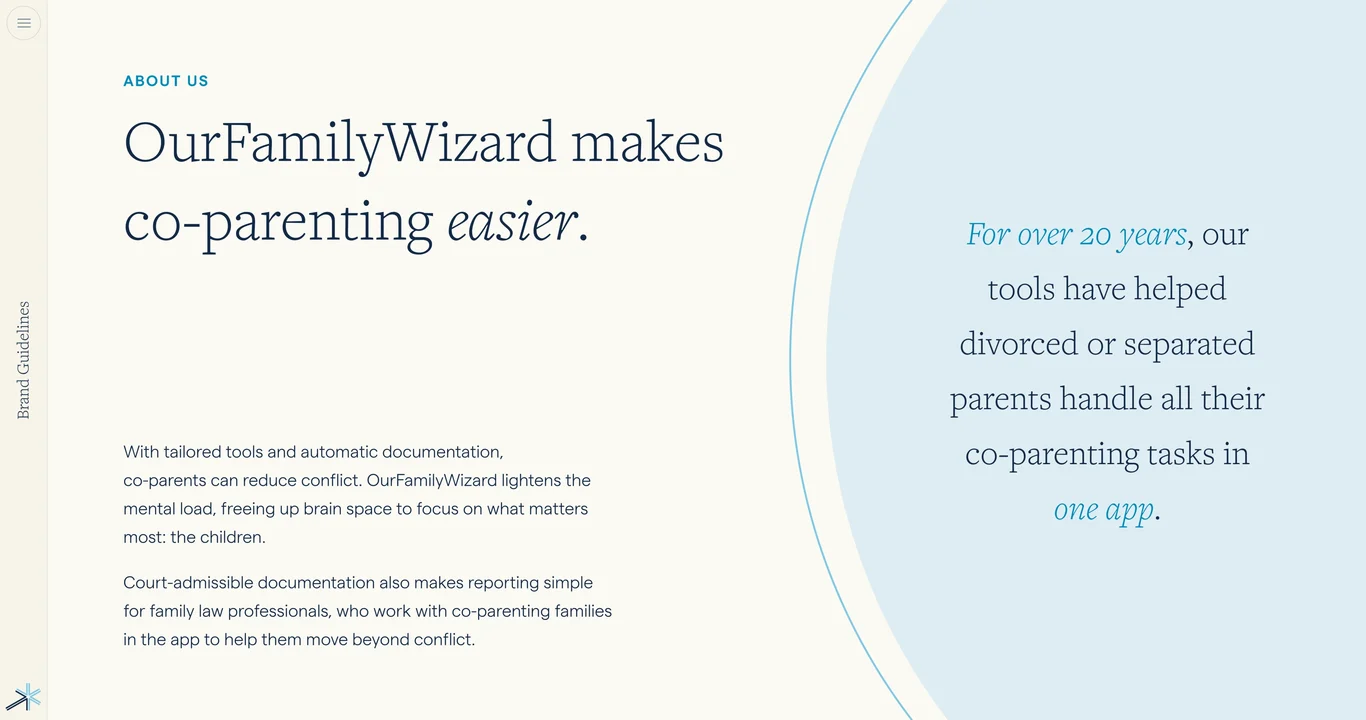 OurFamilyWizard co-parenting platform mission