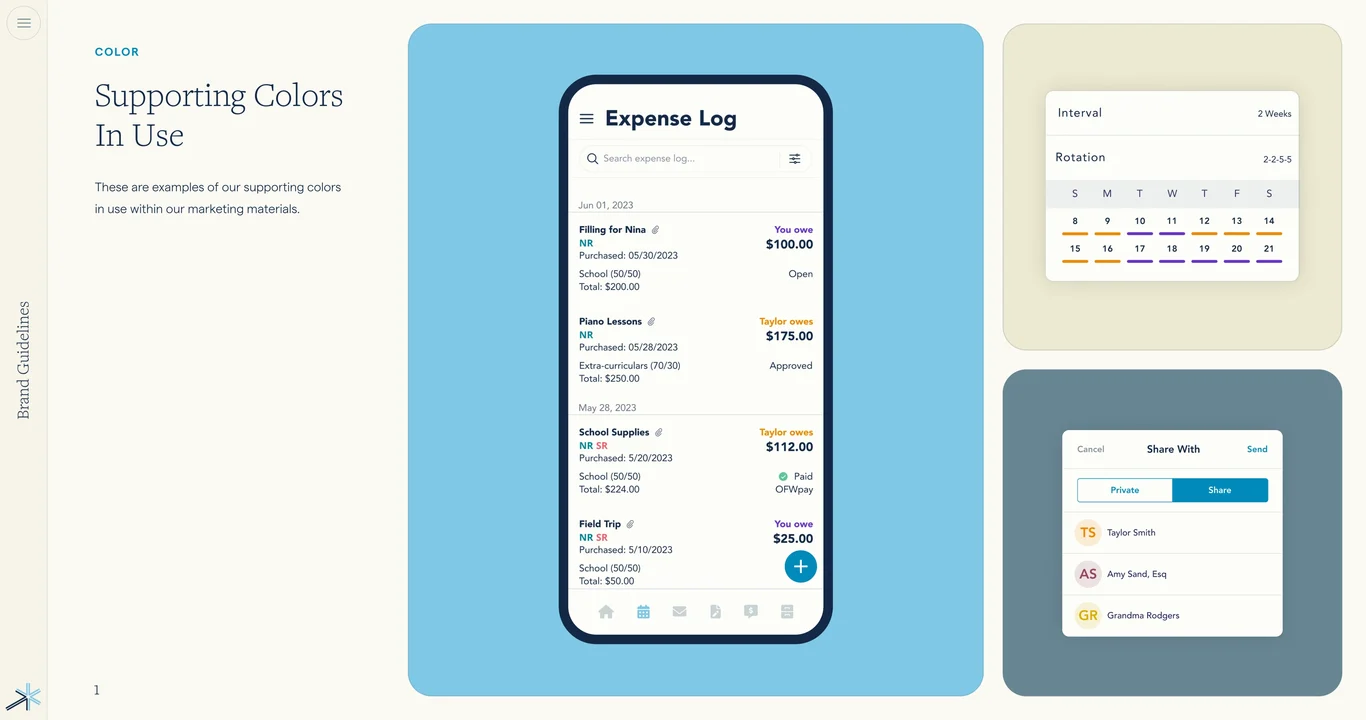 Design system visual mockup