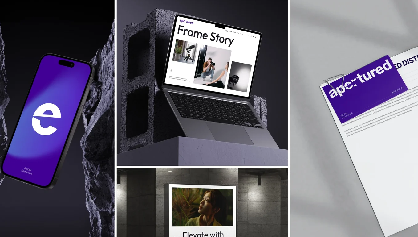 Aperture deliverables: branding, website, and marketing campaigns
