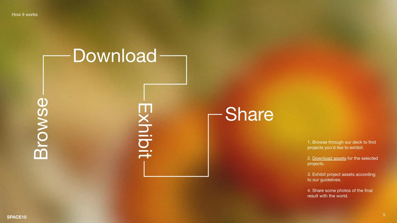 Browse, download, exhibit, and share project workflow