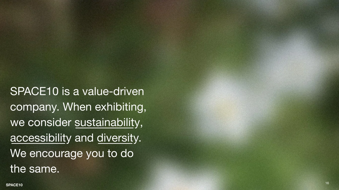 Exhibition values guidance: material, accessibility, inclusion