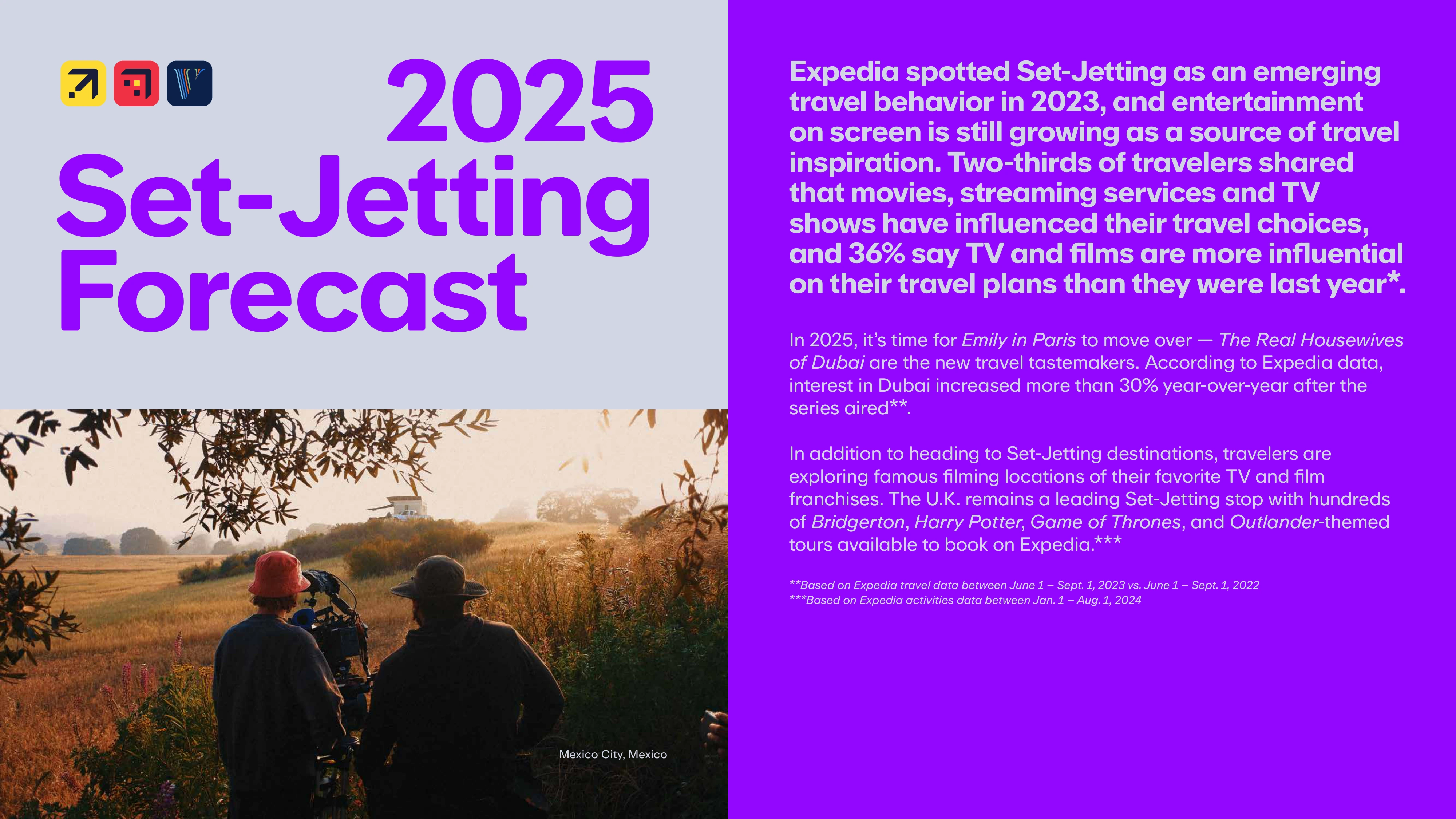 2025 Set-Jetting Destinations by Film and TV