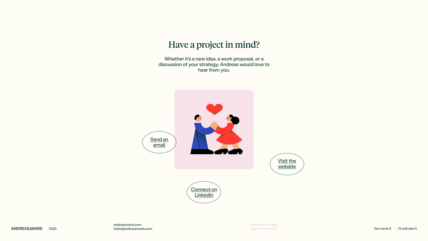 Andreas Maris: Project inquiries and collaboration