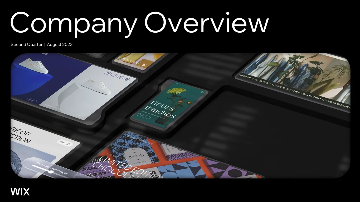 Wix Q2 2023 Quarterly Report deck cover