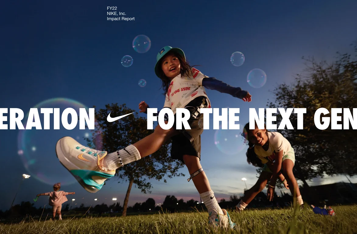 Nike FY22 Impact Report 2022 deck cover