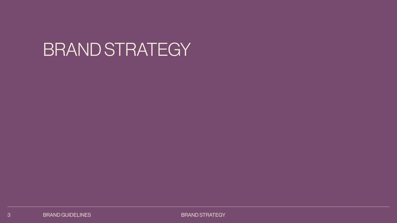 Strategic brand foundation and positioning