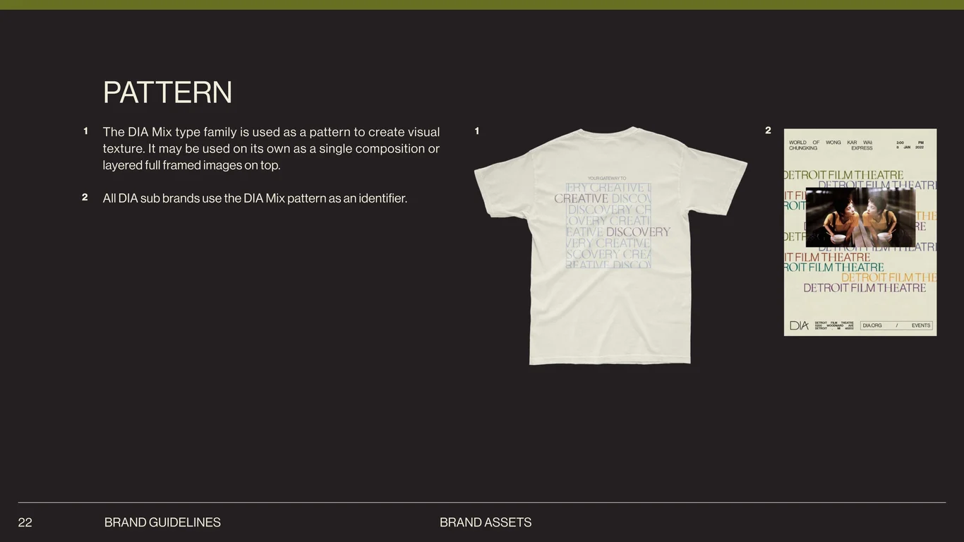 Pattern as texture and visual identifier