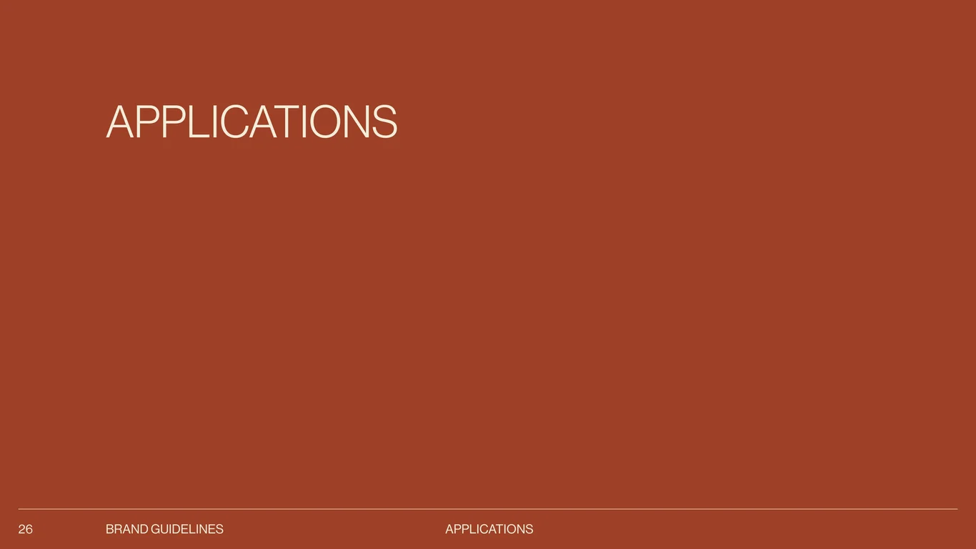 Brand applications and touchpoints