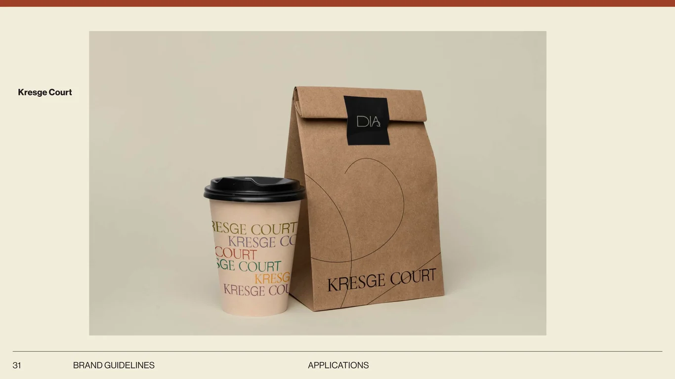 Food beverage and Kresge Court packaging