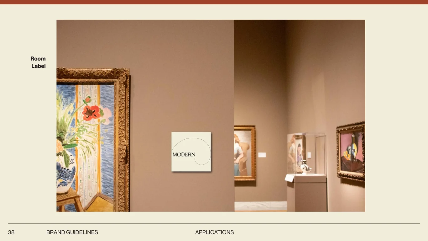 Gallery label and room tags