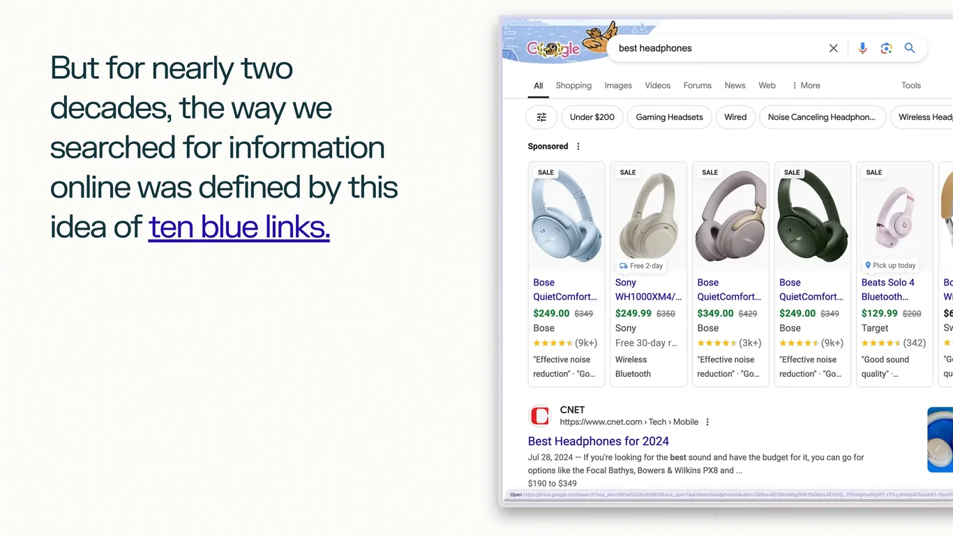 Traditional Search Defined by Blue Links