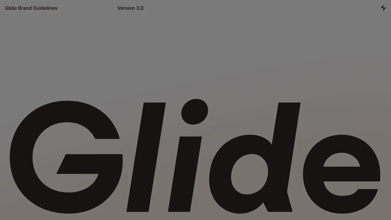 Glide Brand Guidelines 2025 deck cover