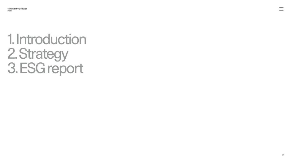 Introduction, Strategy, ESG Report